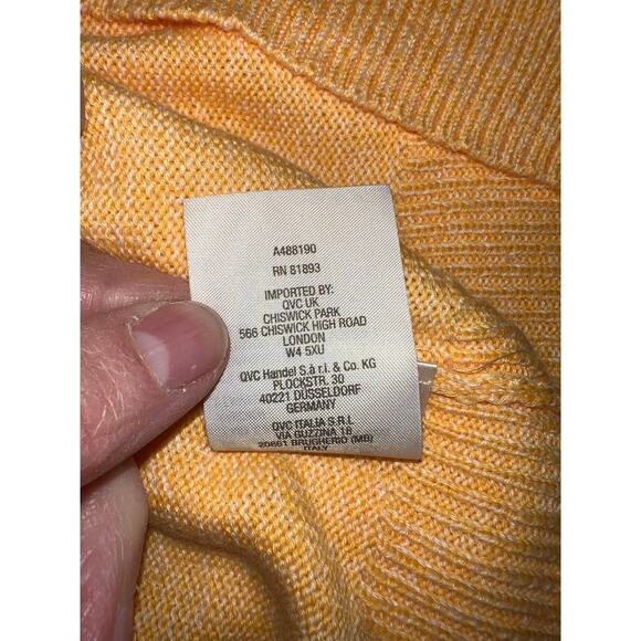Orange Creamsicle XL Candace Cameron Bure Size X-Large Cardigan Sweater QVC NEW - Picture 10 of 10